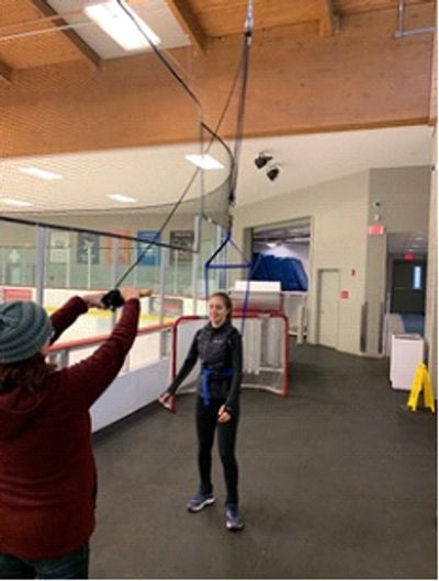 Kit d'entraînement aux sauts sur glace ou hors-glace (à fixer au plafond)